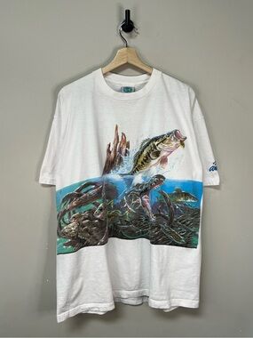 Vintage 90s Fishing T Shirt
